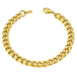Gold Cuban Bracelets for Men Chain Bracelet for Women
