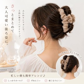 Hair Clip, Hair Clip, Hair Clip, Large, Chiffon, Princess Hairpin, Elegant, Cute, Simple, Stylish, Hair Accessory, Firm, Korean Style, Stylish, Gift, Women's, White