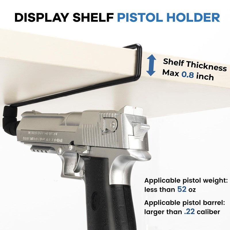 LOIUO 2 PCS Gun Rack Pistol Hangers for Gun Safe