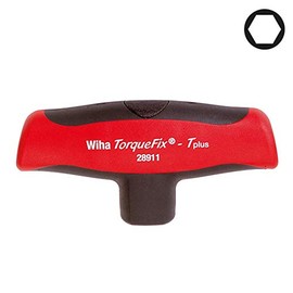 Wiha TorqueFix® Tplus Precision Torque Screwdriver with Cross Handle Fixed Preset Torque Limit (29232) 14 Nm, 6 mm for Controlled Screwing in Fixed Application Area, Audible Click Signal When Reaching