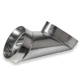 Premium HVAC Round to Oval End Boot | 90-Degree Boot | 8" Oval to Round End Fitting Compatible with Duct 8"