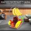 Livabber Countertop Fruit Basket Bowl with Banana Hanger, Modern Standing