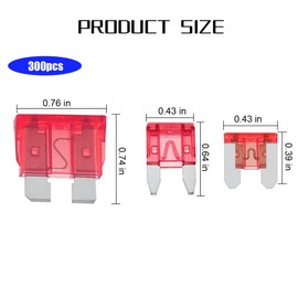 Sandfren 300PCS Car Fuses Assortment Kit, Standard, Small & Mini Automotive Blade Fuses 2A 3A 5A 7.5A 10A 15A 20A 25A 30A 35A 40A with Fuse Puller, Vehicle Accessories for Cars, Trucks & More (Zinc)