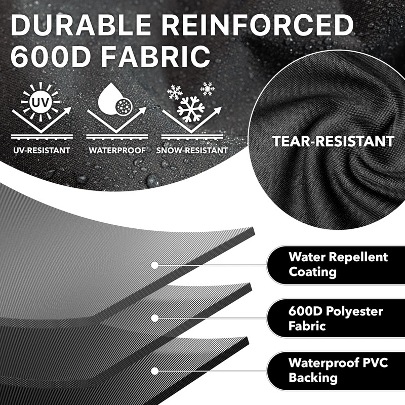 Simple Houseware 64 in. Heavy-Duty BBQ Gas Grill Cover, 600D