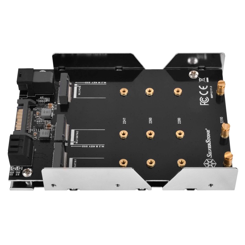 SilverStone Technology 3.5" to 2 x M.2 SATA and 1