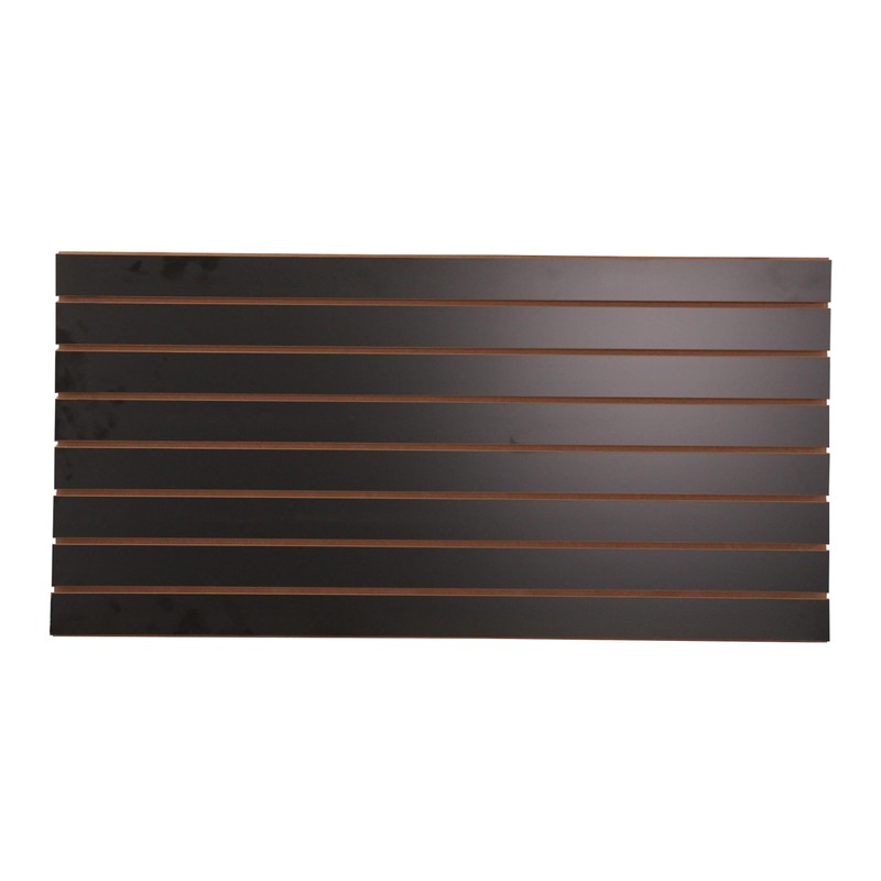 SSWBasics 4 ft x 2 ft Horizontal Black Slatwall Panels