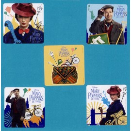 SmileMakers 10 Mary Poppins Returns - Large Stickers - Party Favors - Emily Blunt