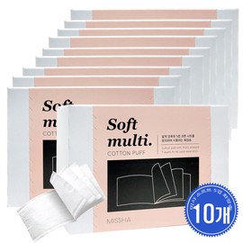 Missha Soft 5-Layer Cotton Pads 80 Sheets, 10 Packs / 미샤 소프트 5겹 화장솜 80매 10개