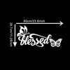 Blessed Butterfly Inspirational Car Decal - Uplifting Auto Sticker for