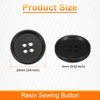 HARFINGTON 10pcs Resin Sewing Button, 20mm 3/4-Inch 4 Holes Round