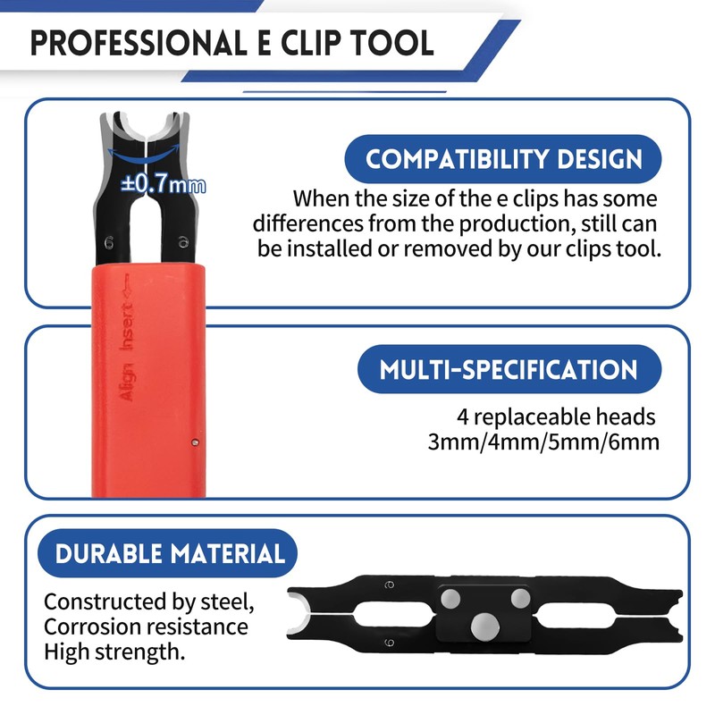 Sopnom E Clip Tool, E Clips Removal And Installation Assortment