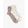 Koton Women's 2-Pack Socks Set Anchor Embroidered, ECRU(002)