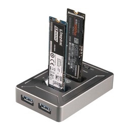 A-Goldnest NVME Clone, M.2 SSD Cloner, M.2 NVME Duplicator, Dual-Bay Offline Clone M.2 NVME Docking Station,USB3.2 Gen2*2 10Gbps M.2 Cloner for SSD Size 2230/2242/2260/2280