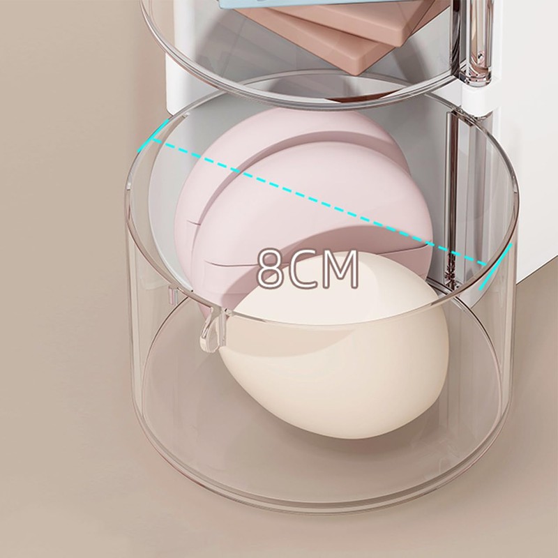 Queen-b Puff Makeup Brush Storage Case Tabletop Powder Puff Cosmetics