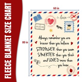 WRAPIX 2024 Graduation Gifts - Christmas, Birthday Gifts for Daughter, Son from Mom, Dad, Inspirational Gifts for Granddaughter, Grandson, College Graduation Gifts - Fleece Throw Blanket 60x80 in