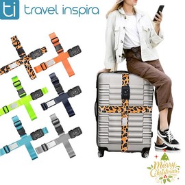 Travel Inspira Luggage Straps, Travel Belt for Luggage, TSA Approved Luggage Straps, 3-Dial Combination Locks Adjustable Suitcase Belt, Quick-Release Buckle,Gift for Christmas - Color: blue