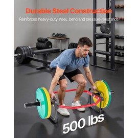 VEVOR Trap Bar Hex Bar, 2-Inch Hex Barbell, 500 LBS Capacity Shrug Bars, Weightlifting and Strength Training Equipment, Home Gym for Squats, Deadlifts, Shoulder Presses (Red)