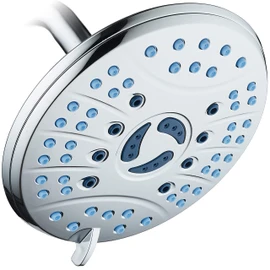 Hotel Spa AquaCare As-Seen-On-TV High Pressure 6-setting 7 inch Rainfall Shower Head with Special Hygienic Anti-clog Nozzles for Cleaner, More Powerful Shower Top American Brand/All Chrome Finish