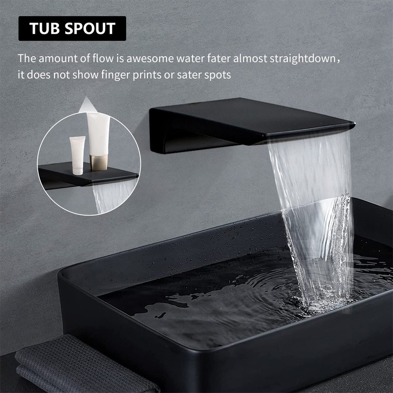 LCEVCGK Shower Faucet Set Complete Matte Black Shower System with