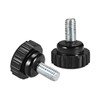 sourcing map M6 x 10mm Metric Male Thread Knurled Clamping