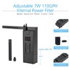 hygger 110GPH 7W Aquarium Power Filter Pump, Water Flow Adjustable,