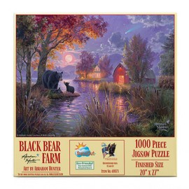 SunsOut Black Bear Farm 1000 Piece Jigsaw Puzzle for Adults by Artist: Abraham Hunter - Finished Size 20" x 27" - MPN# 69873