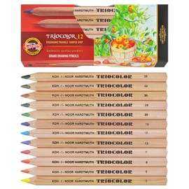 Koh-i-noor 12 Triocolor Drawing Colored Pencils. 3152