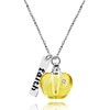 Uloveido Silver Color Charms Faith Necklace Christ Mustard Seed Apple