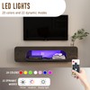 TuckTect Floating TV Stand with LED Lights, 58'' Wall Mounted