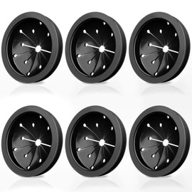6 PCS Garbage Disposal Splash Guard, Garbage Disposal Cover, 3 Inch Kitchen Sink Drain Splash Guard Multi-Function Kitchen Waste Disposal Accessories (Black)