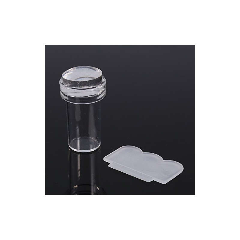 Estampador de Uñas Silicona, Nail Art Stamping Templates Manicure Tool