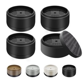 Furniture Risers Bed Risers Heavy Duty 1 inch, 2 inch, 3 inch, 4 inch Round Adjustable Bed Lifts Riser for Desk Legs Table Couch Sofa Chair Refrigerator Washing Machine (1 Inch, Black, 4 Pack )