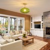 Feasey Green Semi Flush Mount Ceiling Light,Glass Ceiling Light Fixture