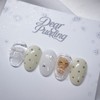 [Handmade nail tip] Tanning polka dot nail tip - Long