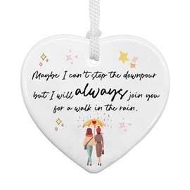 PHIOMUUE Best Friend Ornament,Acrylic Heart Shape Pocket Hug Token, Thoughtful Gifts for Friends Female-Encouragement, Sympathy, and Hard Times Support Gift (colorful)