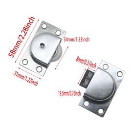 FDXGYH 2set Sliding Cabinet Door Hardware Stainless Steel Wardrobe Pulley Sliding Door Pulley for Cabinet Barn Door Wardrobe Closet(Silver)