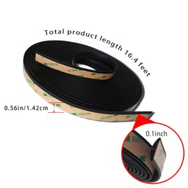 Piburth 16.4Ft Car Weather Stripping, Sunroof Seal Rubber Seal Car Windshield Seal Strip, Car Exterior Accessories Weather Strip, Rubber Edge Trim for Car Front Rear Windshield, Sunroof, Windows