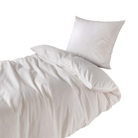 TRAUMSCHLAF Seersucker Bed Linen Plain White, Pillowcase Single 40 x 80 cm