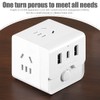 Power Strip with USB, Cube Charging Station Protector, Power Outlet