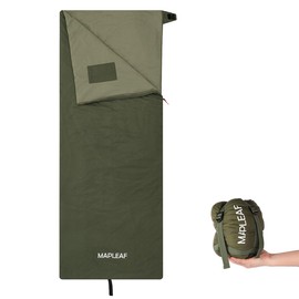 MAPLEAF Envelope Sleeping Bag Splicable Portable Waterproof Compact Lightweigh with Compression Sack for Camping Backpacking Hiking Traveling and Outdoors in Spring Summer Fall