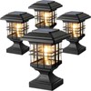 Lffital Solar Post Lights Outdoor Solar Cap Lights Deck Fence