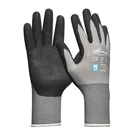 Gebol Master Flex Work Gloves for Universal Use Nitrile Gloves Dermatologically Tested for Men Size L (Size 9) Grey 1 Pair