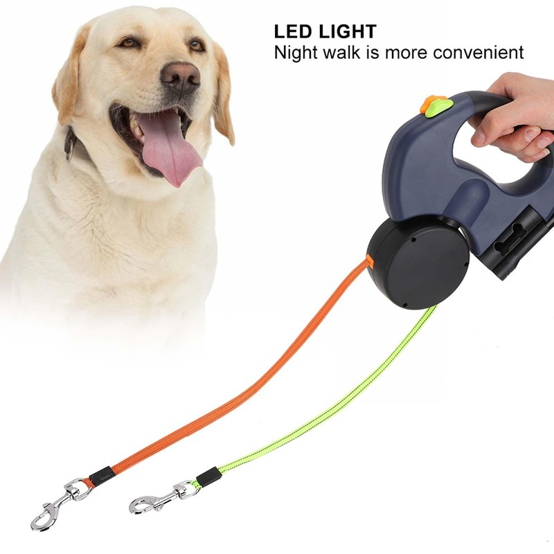 Beufee Retractable Dog Leash, 10ft Double Retractable Dog Lead with