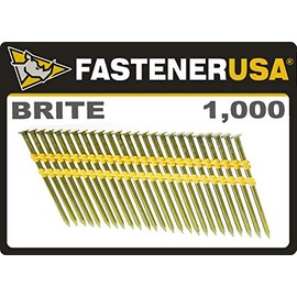 3 1/2" x .162 Smooth Brite Strip Nails 21 Degree 1M Box