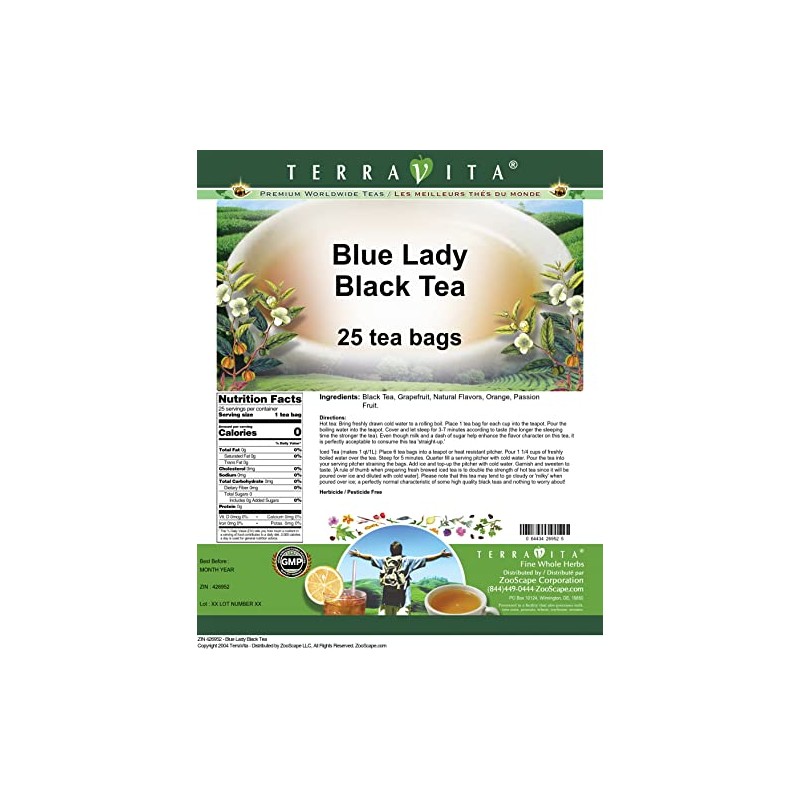 Blue Lady Black Tea (25 tea bags, ZIN: 426952)