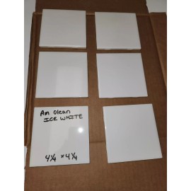 American Olean ( 25 ) NOS ICE WHITE AMERICAN OLEAN GLOSSY 4.25 x 4.25 NEW