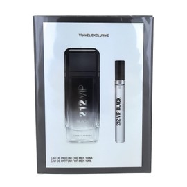Carolina Herrera Carolina Herrera 212 Vip Black 2 Piece Travel Set for Men (3.4 Oz Eau De Parfume Spray + 0.34 Oz Eau De Parfume Spray)