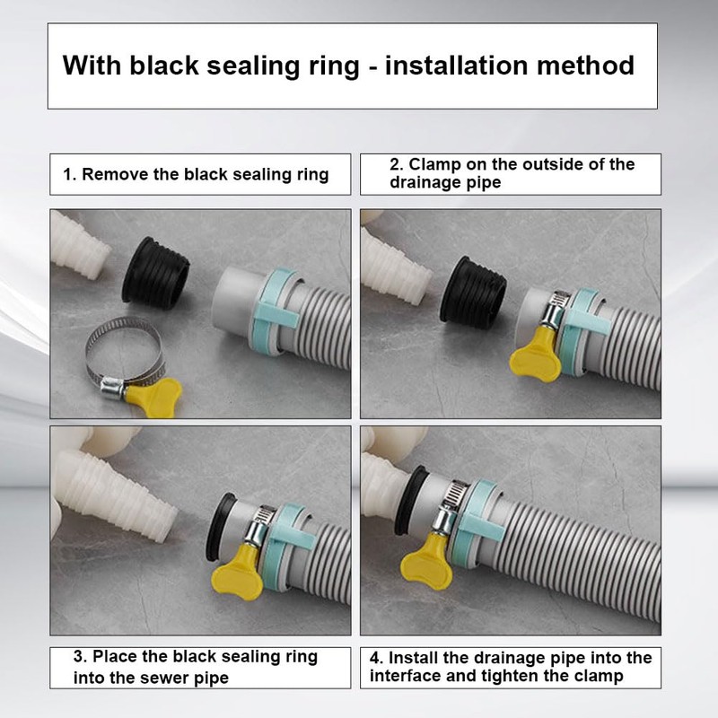 Washing Machine Drain Double Connection, Washing Machine Drain Adapter, with