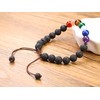 AmorWing 7 Chakra Bracelet Stone Beaded Bracelet, Lava Bracelet Crystal