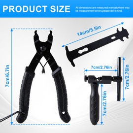 3 in 1 Bicycle Chain Tool Set, Bicycle Chain Tool Kit, Bicycle Chain Link Removal Tool & Bicycle Chain Link Pliers & Chain Breaker Tool Checker Repair Tool for 6/7/8/9/10/11 G